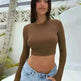 Slim Long Sleeve Crop Top Y2K Fashion Tank Top Women Clothing Casual Evening Top - EX-STOCK CANADA