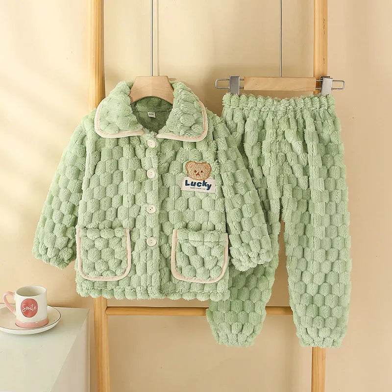 Children Thick Winter Fleece Pajamas set boys girls kids - EX-STOCK Canada