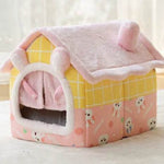 Foldable Dog House Pet Cat Bed Winter Dog Villa Sleep Kennel Removable Nest Warm Enclosed Cave Sofa Pets Supplies - EX-STOCK Canada
