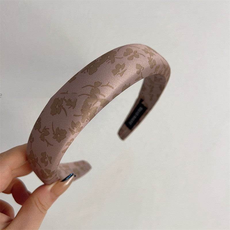Fashion Presbyopic French Satin Vintage Sponge Silk Satin Padded Headband - EX-STOCK Canada