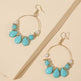 Geometric Round Turquoise Beaded Earrings - EX-STOCK Canada