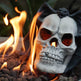 Fire Pit Demon Skull Gas Log For Ventless Vent Free, Propane, Gel, Ethanol, Electric, Outdoor Fireplace And Fire Pit, Halloween Decor - Patent Pending - EX-STOCK Canada