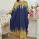 Fashion Embellish Fancy Abaya Middle East Print Color Contrast Patchwork Bat Sleeve Width Loose Summer Long Sleeve Dress - EX-STOCK CANADA