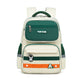 Large Capacity College Backpack – Unisex Oxford Cloth School Bag (White Green / Blue Red)