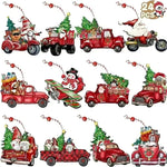 24 PCs Christmas Wooden Hanging Ornaments - EX-STOCK CANADA