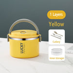 Stainless Steel Microwave Oven Sealed Insulated Lunch Box With Lid EX-STOCK