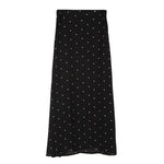 Polka dot High waist Chiffon Flowy Midi skirt women - EX-STOCK Canada
