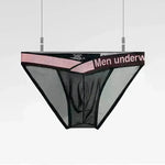 Men's Thin Ice Silk Transparent High Fork Briefs - EX-STOCK CANADA