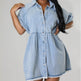 Women's Casual Cardigan Lapel Shirt Denim Dress - EX-STOCK Canada