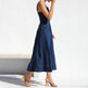 Women Sleeveless Sling Distressed Casual Style Button Denim Long Dress - EX-STOCK Canada