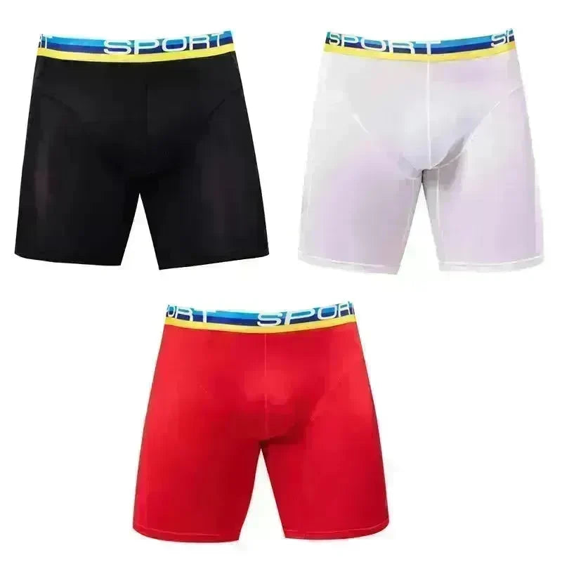 Anti-wear Ice Silk breathable Midway Boxer Beach swimming Underwear - EX-STOCK CANADA