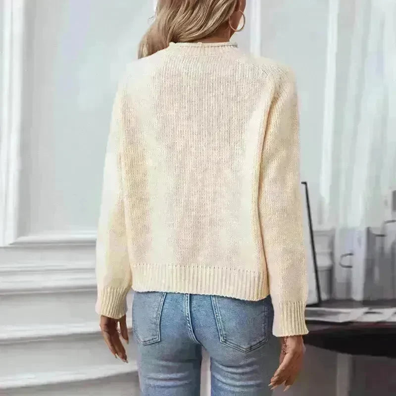 Christmas Tree Pullover Women's Round Neck Loose Sweater - EX-STOCK CANADA