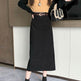 French-style Back slit High waist Midi Corduroy pencil Skirt for women - EX-STOCK Canada