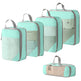 Lake blue compression packing cubes 5-piece set for travel
