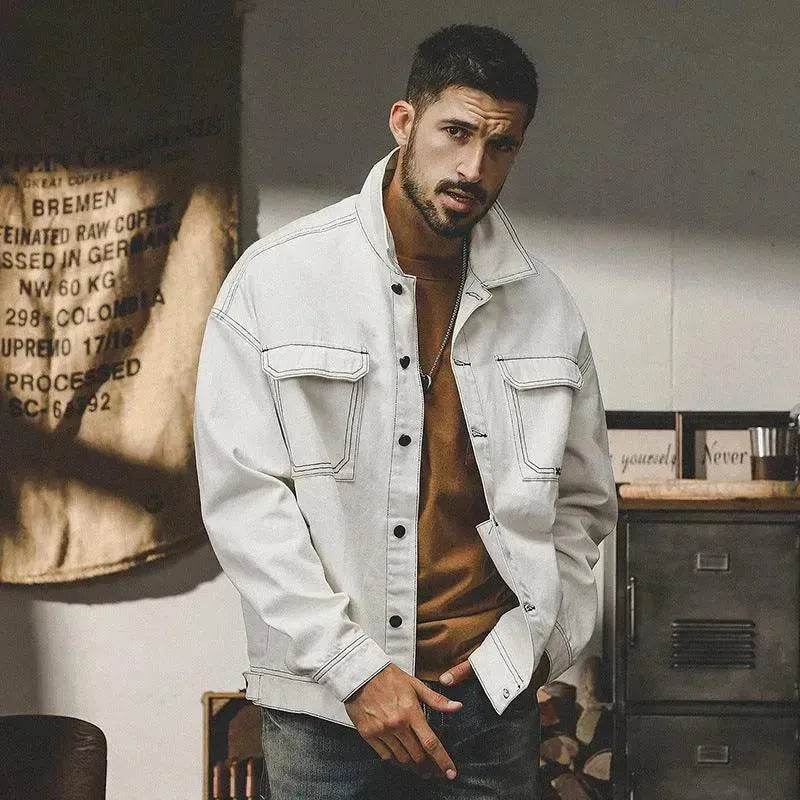 Denim Coat Men's Autumn American Simple All-matching - EX-STOCK Canada