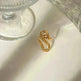 Design Sense Minority Simple 18K Gold Stainless Steel Double Layer Snake Shape Ring for Women - EX-STOCK CANADA