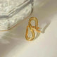Design Sense Minority Simple 18K Gold Stainless Steel Double Layer Snake Shape Ring for Women - EX-STOCK CANADA