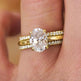 Four-claw Inlaid Ring Three Ring Set Oval Female - EX-STOCK Canada