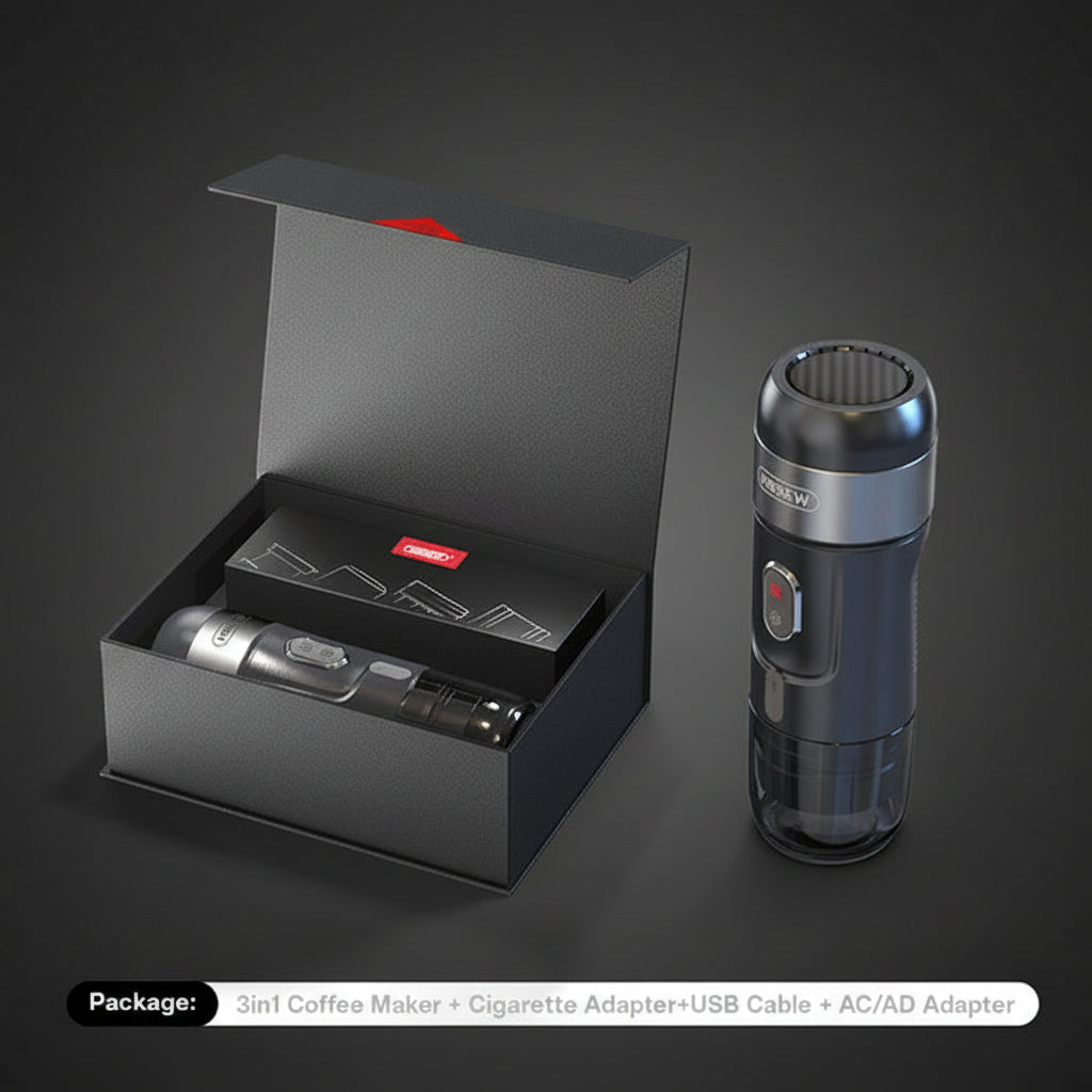 HiBREW Portable Espresso Machine — Mini Handheld Coffee Maker for Travel, Home & Outdoors