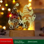 Christmas Decoration 3D Lamp Acrylic LED Night Lights New Year Valentines Day Christmas Kids Gift Christmas Ornaments - EX-STOCK CANADA