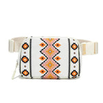 New Bohemian Print Waist Bag With Adjustable Shoulder Strap Fashion Casual Outdoor Running Crossbody Waist Bag For Women - EX-STOCK Canada
