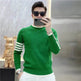 Simple All-match Slim fit Round Neck Pullover Sweater top for men - EX-STOCK Canada