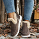 Plus Size Fleece-lined Thicker Raw Edge Warm Flat Bottom Plush Winter boot Shoes for women - EX-STOCK Canada
