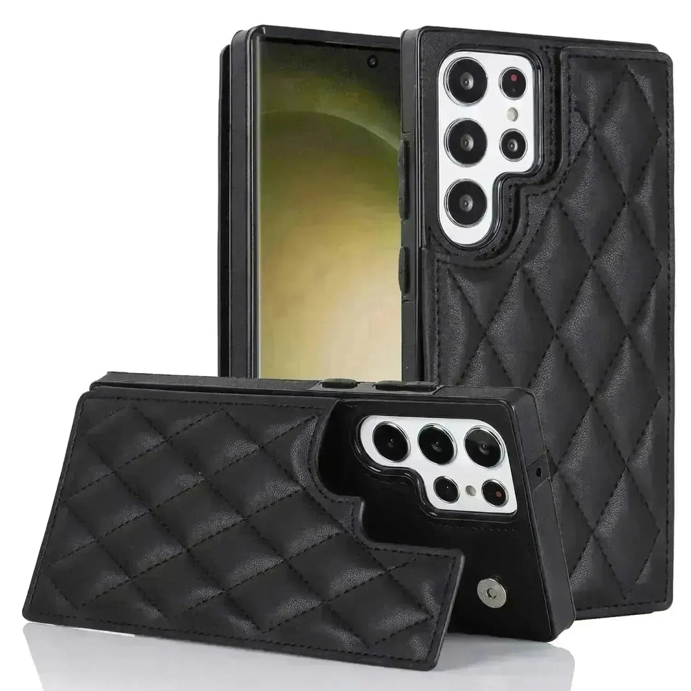 Plaid Double Buckle Phone Case Protective Case - EX-STOCK CANADA