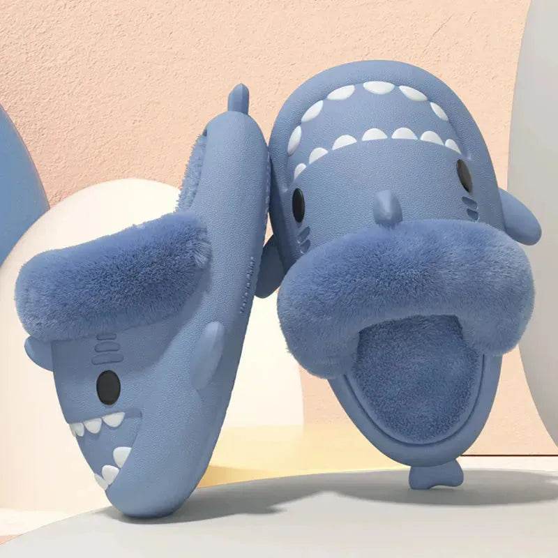 Winter Shark Slippers Detachable Warm Fuzzy Slippers Bedroom House Shoes Women - EX-STOCK Canada