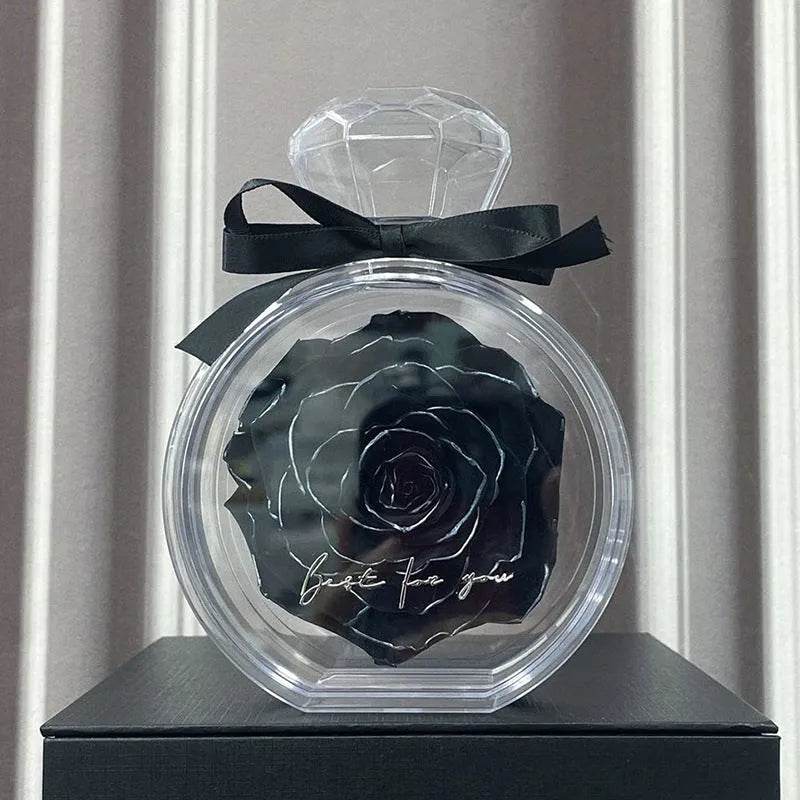 Eternal Flower Ornaments Transparent Cover Dried Rose Gift Box For Christmas New Year Valentine's Day Home Decor - EX-STOCK Canada
