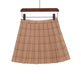 Mini Plaid Pleated High Waist Skirt A- Line Skirt - EX-STOCK Canada