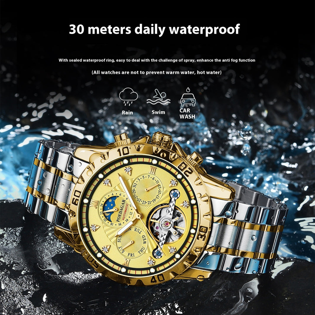 Men's Mechanical Watch Waterproof Luxury Multifunctional Men's Wrist Watch | EX-STOCK Canada 