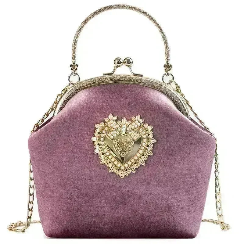 Diamond Retro Style Women Shoulder Medium Size Zipper Handbag - EX-STOCK CANADA