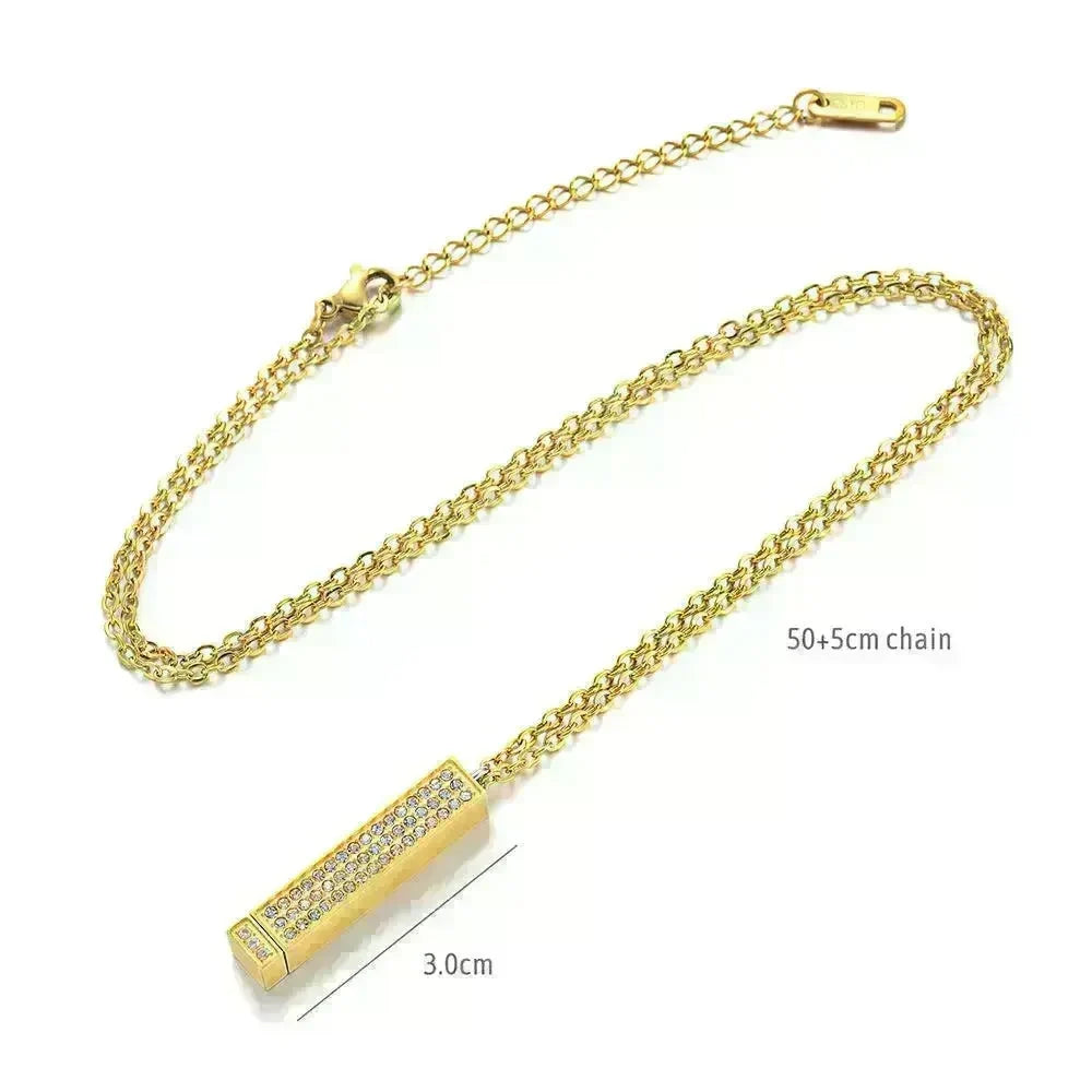 DIY Engraved Diamond Doll Necklace - EX-STOCK CANADA