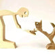 DIY Figurine Wood Dog Ornament Sculpture Home Decoration A Man A Dog Wood Sculpture Christmas Gifts Model Decor - EX-STOCK CANADA