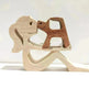 DIY Figurine Wood Dog Ornament Sculpture Home Decoration A Man A Dog Wood Sculpture Christmas Gifts Model Decor - EX-STOCK CANADA