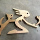 DIY Figurine Wood Dog Ornament Sculpture Home Decoration A Man A Dog Wood Sculpture Christmas Gifts Model Decor - EX-STOCK CANADA