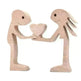 DIY Figurine Wood Dog Ornament Sculpture Home Decoration A Man A Dog Wood Sculpture Christmas Gifts Model Decor - EX-STOCK CANADA