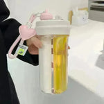 Double Drink Sub-bin Tumbler Creative Straw Cup - EX-STOCK CANADA