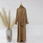 Dubai Turkey Solid Color Small Horn Sleeve Dress - EX-STOCK Canada