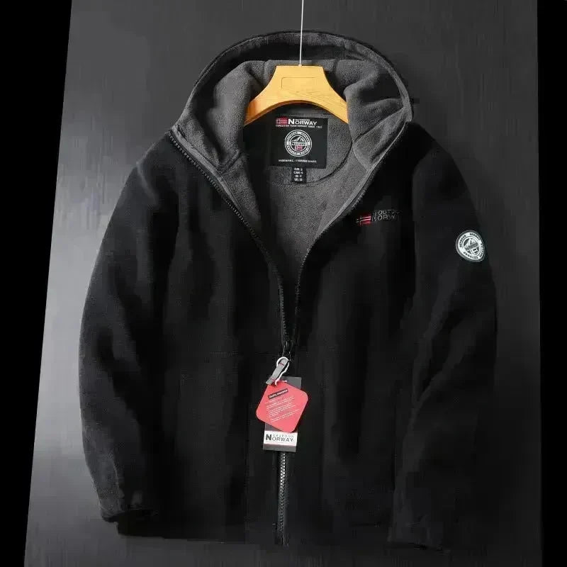 Men Winter Plus Size Men's Brushed Fleece Quarter Zipper Hoodie Sweatshirt Pullover - EX-STOCK CANADA