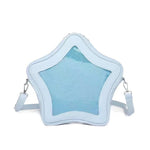 Star-Shaped Ita Crossbody Bag – Transparent Window PU Bag | 5 Colours