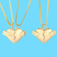 Creative Magnet Love Necklace 2pcs Heart-broken Shape Necklace Men And Women Personalized Jewelry For Valentine's Day - EX-STOCK Canada