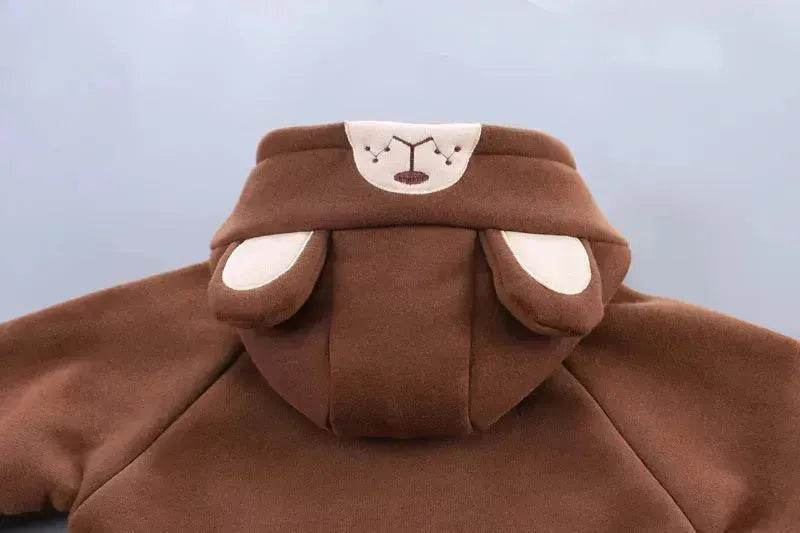 Boys' Suit Autumn Fashionable Fleece-lined Three-piece Set Baby Winter Fashionable Clothing - EX-STOCK Canada