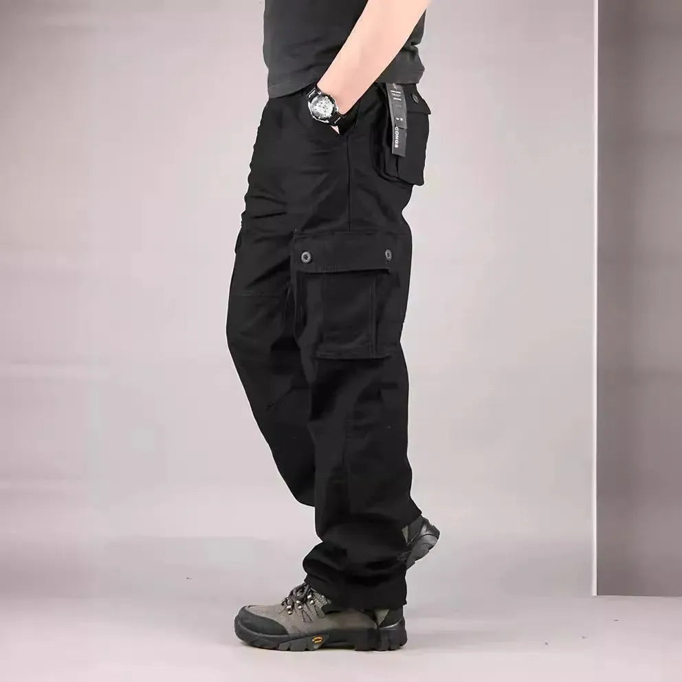 Multi-pocket Men's Casual Loose Labor Protection Cargo Pants - EX-STOCK CANADA
