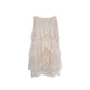 Spring Summer Irregular Cake Layer Lace Midi Tulle Skirt - EX-STOCK Canada