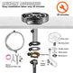 Glass Rinser, 10 Powerful Spraying Jets 360  Rotating Cup Rinser For Sink, 304 Stainless Steel Faucet Cup Washer With ABS Cup Holder For Baby Bottle, Glass Cup, Wine Glass EX-STOCK