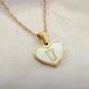 26 Letter Heart-shaped Necklace White Shell Love Clavicle Chain Fashion Personalized Necklace For Women Jewelry Valentine's Day - EX-STOCK CANADA