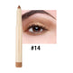Eyebrow pencil with an eye close-up showing application on a white background