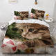 White Cute Cat Bedding Set Girl Ladies Bedroom Comfort Duvet Cover EX-STOCK Canada 